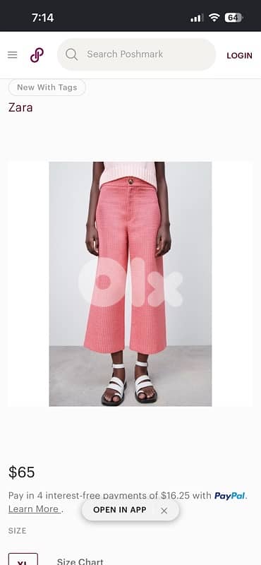 Z A R A tweeted cropped wide leg- size M- new in tag 11