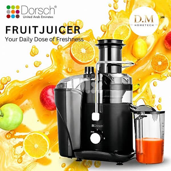 Powerful Dorsch Juicer 850W – Fresh Juice in Seconds! 0