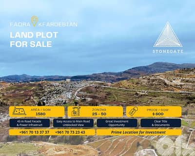 Prime Land Plot for Sale - Faqra