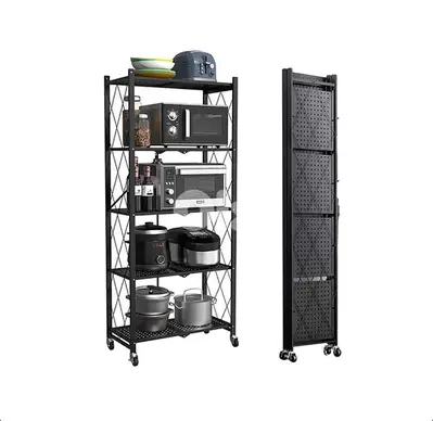 5 Tier Foldable Metal Storage Shelf Racks