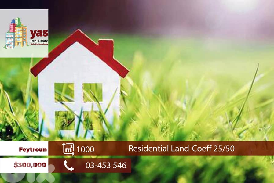 Feytroun 1000m2 | Residential Land | Prime Location | WA 0