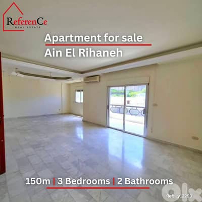 Open view apartment Ain El Rihaneh شقة في عين الريحاني مع إطلالة
