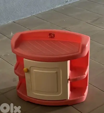 Doll cabinet and commode.