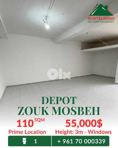 Prime Location 110 sqm Depot For Sale in Zouk Mosbeh ذوق مصبح