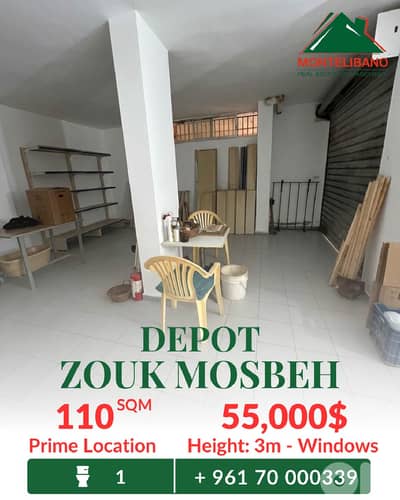 Prime Location 110 sqm Depot For Sale in Zouk Mosbeh ذوق مصبح