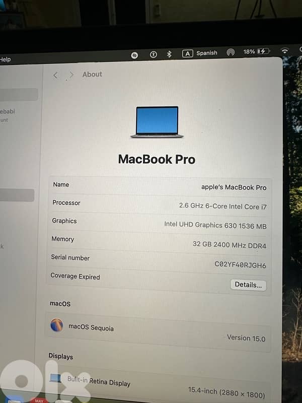 MacBook Pro 2018 2