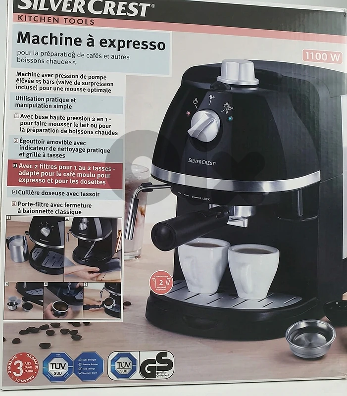 SilverCrest Espresso Machine. . . ماكينة إسبريسو سيلفركريست