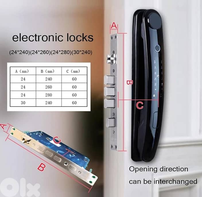Smart Door Lock with 9 Ways to Unlock+Camera,AI Chip,Anti Pry Alarm 3