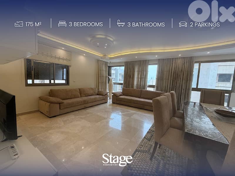 Luxurious Fully Furnished Apartment in Prime Ain El Mraiseh For Rent 0