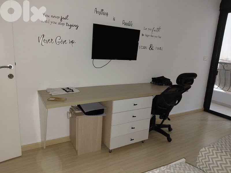 2 single bed with bridge wardrobe with desk 0
