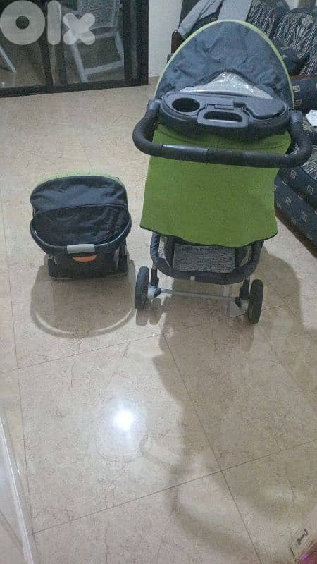 Poussete and car seat chicco 0