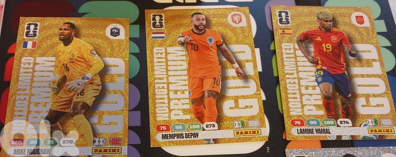 Panini Adrenalyn 2026 FIFA World Cup Premium Gold Cards - set of 3 0