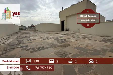 Zouk Mosbeh 130m2 | 130m2 Terrace | Brand New | Panoramic View | EH/EL