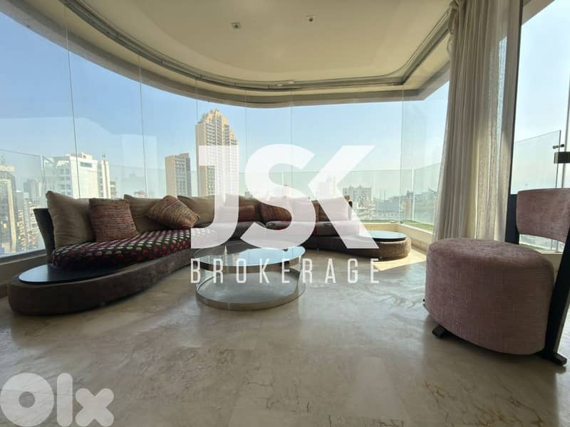 L21293-Elegant Apartment with City View For Rent in Achrafieh, Sassine 0