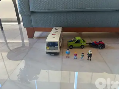 playmobil bus and car