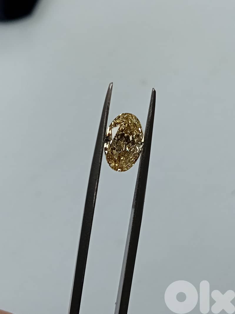 natural diamond  1.54 ct  si2. fancy brownish yellow 0