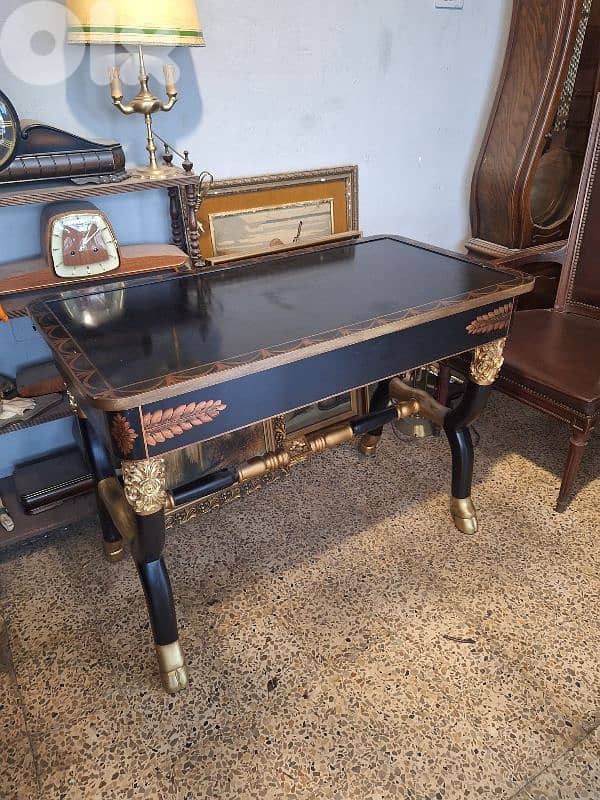 antique wooden european table/desk 0