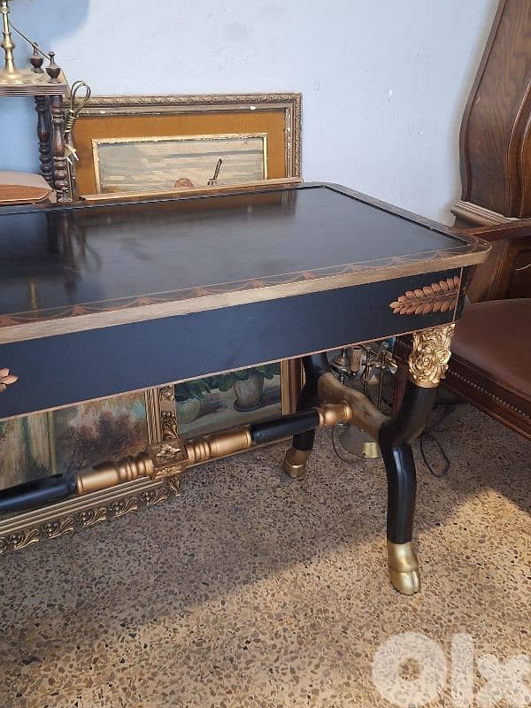 antique wooden european table/desk 2