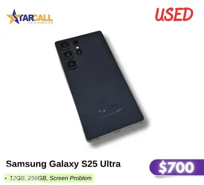 Samsung Galaxy s25 ultra used  black