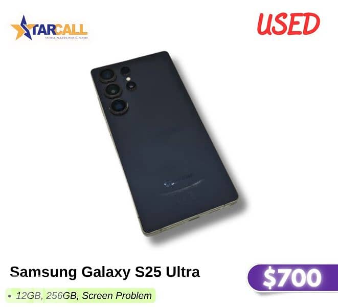 Samsung Galaxy s25 ultra used  black 0