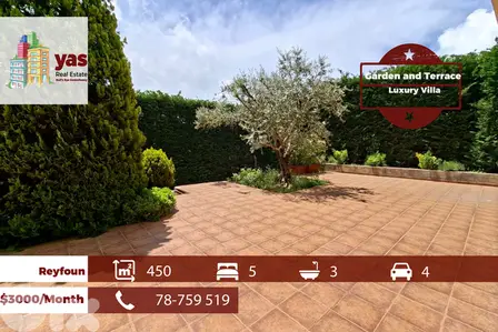 Reyfoun 450m2 | Garden & Terrace | Rent | Villa | Private Street | KH