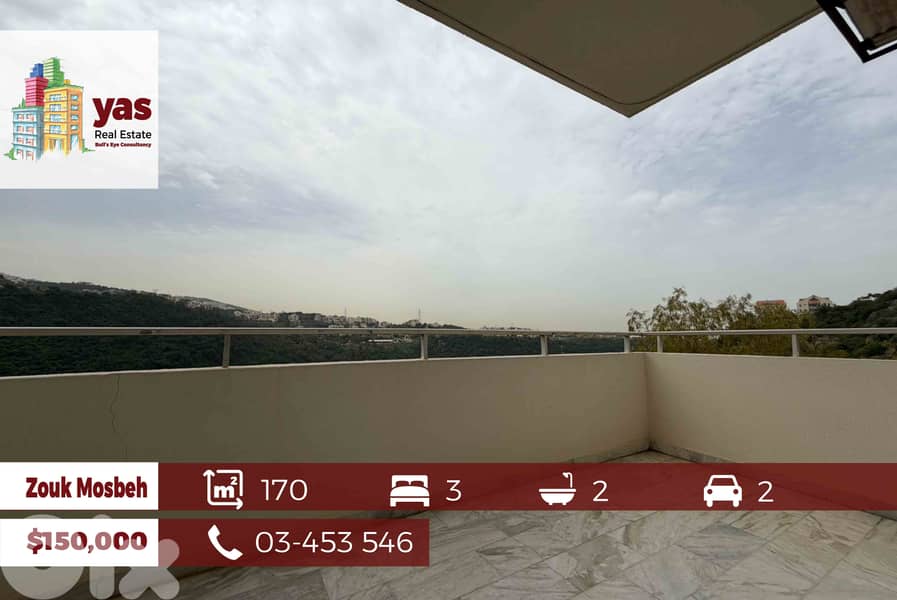 Zouk Mosbeh 170m2 | Well Maintained | Panoramic View | TO | 0