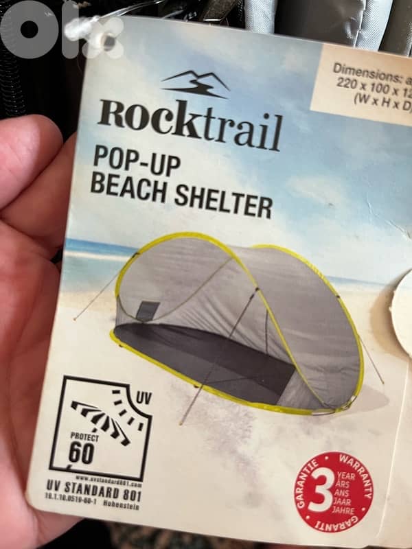 ROCKTRAIL ORIGINAL beach sun camping shelter tent- new in tag 5