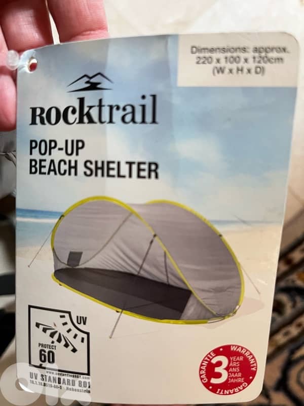ROCKTRAIL ORIGINAL beach sun camping shelter tent- new in tag 6