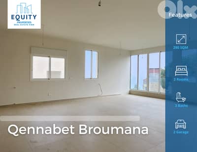 280 SQM Apartment For Sale In Qennabet Broumana شقة للبيع #RH35254