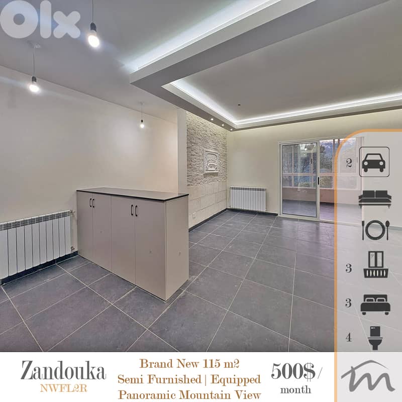 Zandouka | Signature Mountain Escape | Semi-Furnished & Equipped 115m² 0