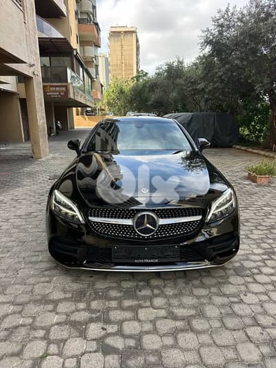 Mercedes C 300 coupe AMG-line 4matic 2019 black on basket-clean carfax
