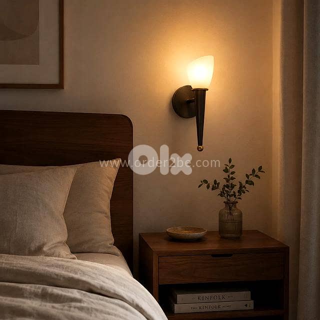 EGLO Mara Wall Light – Antique Brown Torch Sconce with Golden Glow 0