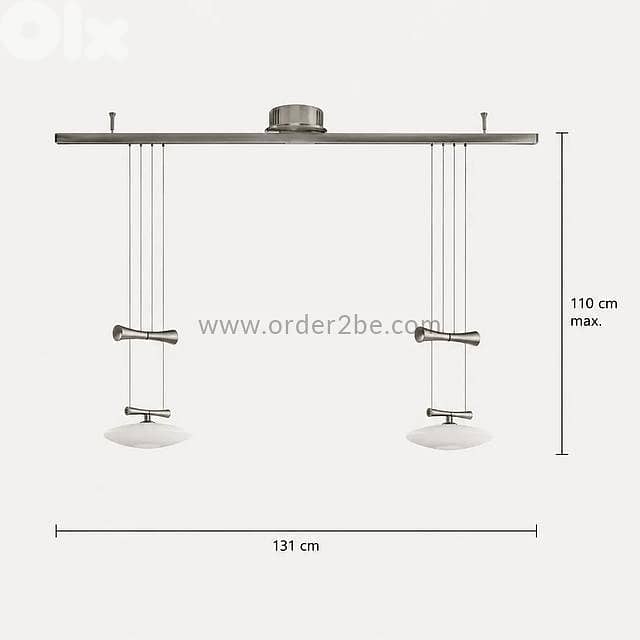 EGLO Zeles Adjustable Pendant Light – Satin Nickel 4