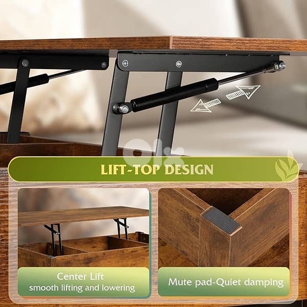 WLIVE Coffee Table, Lift Top Coffee Table 4