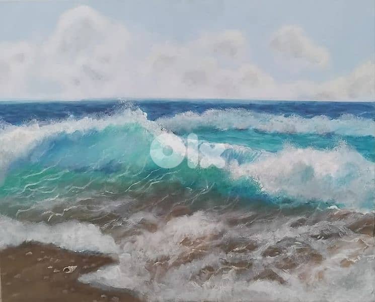 acrylic painting sea view 0