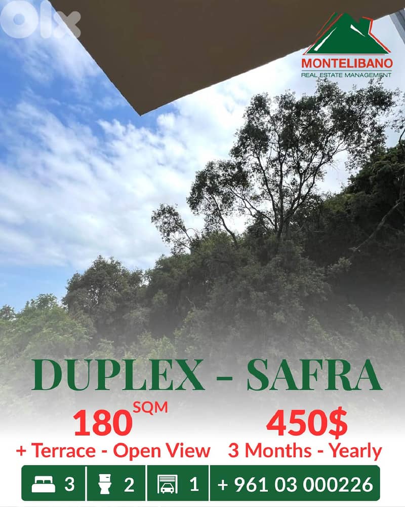 180 sqm Duplex For Rent in Safra صفرا with Terrac 0