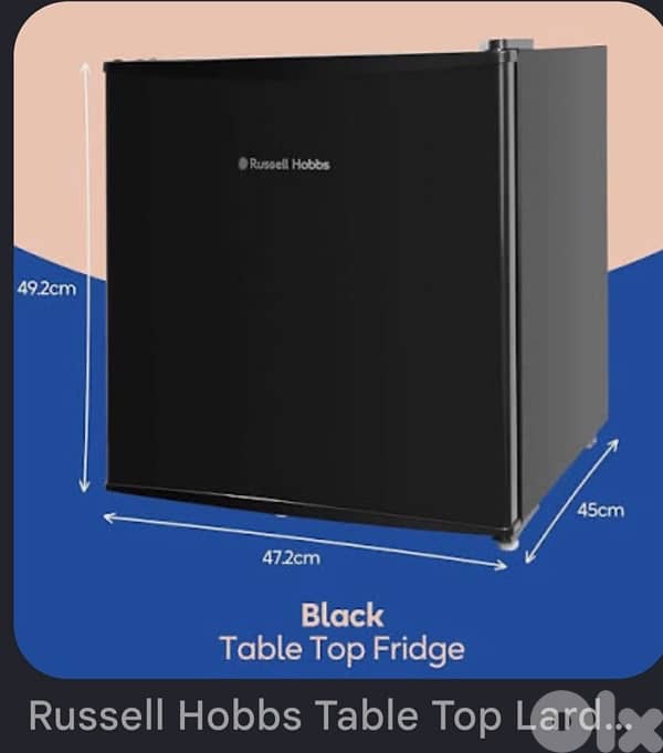 TABLE TOP MINI FRIDGE RUSSELS HOBBS43L 2