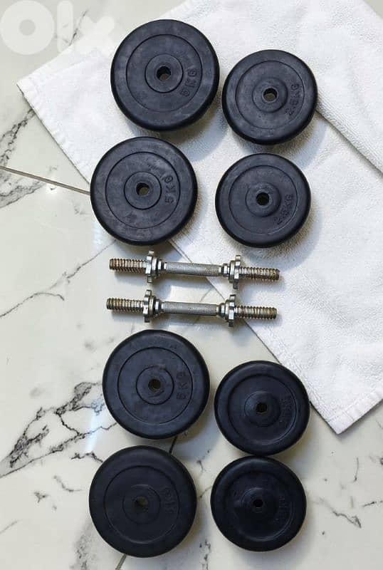 30KG Rubber Coated With 2 Bars 0