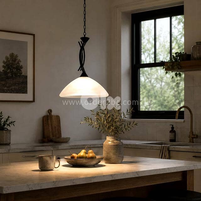 EGLO Vinovo Alabaster Glass Pendant Light 0