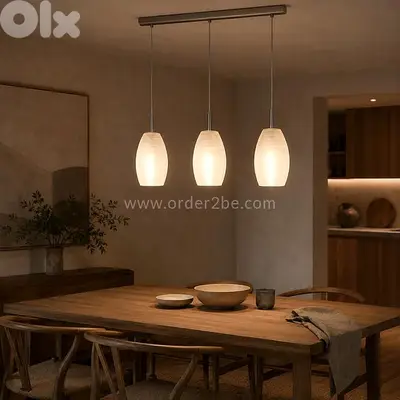 EGLO Batista Textured Glass Pendant Light