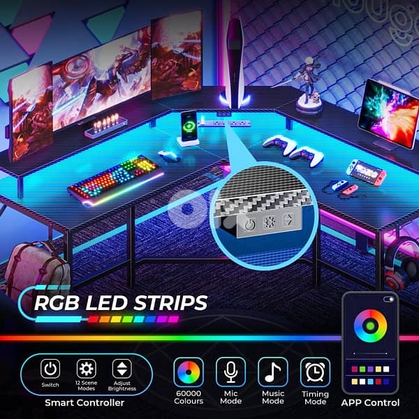 l shaped desk power supple , 2 USB Port , 4 AC POWER 3