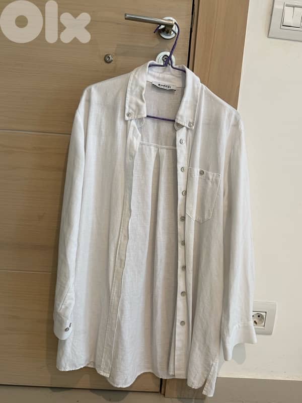white linen shirt size s new 0
