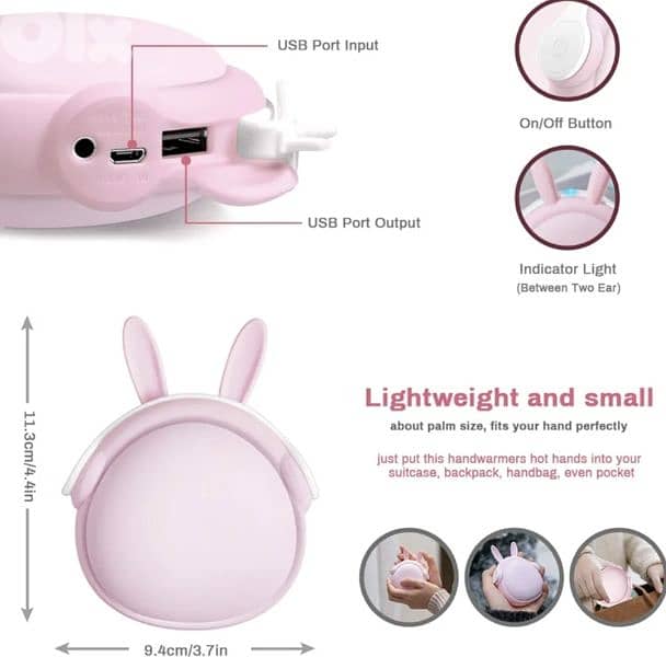 TIM-LI Hand Warmers Rechargeable/ powe bank 2