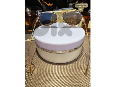 Thom Browne Blue Mirror,  golden frames Sunglasses