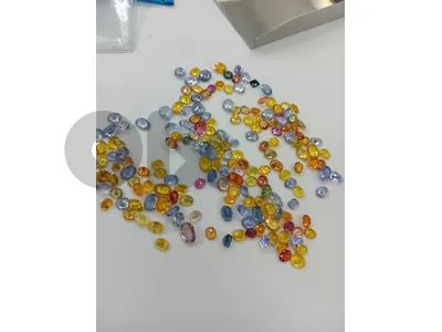natural multi color sapphire 108 ct