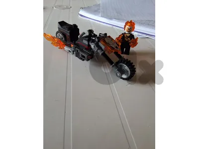 Original Lego Ghost Rider Figure + Fire Launching Motorcycle