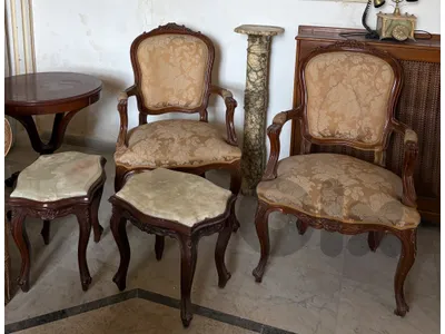 2 arm chair with 2 side table