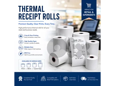 thermal rolls for pos and printers