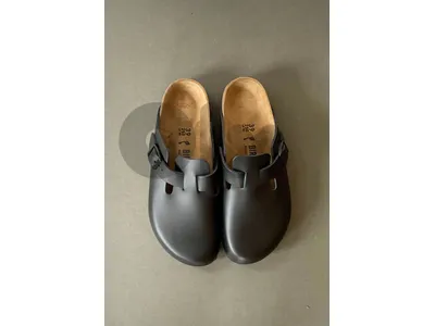 Authentic Birkenstock Boston black leather clearance