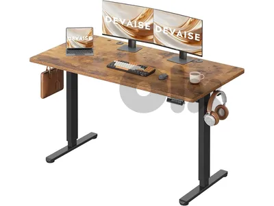 DEVAISE Height-adjustable desk, 140 x 75 cm